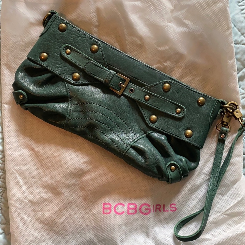BCBGirls green leather bag